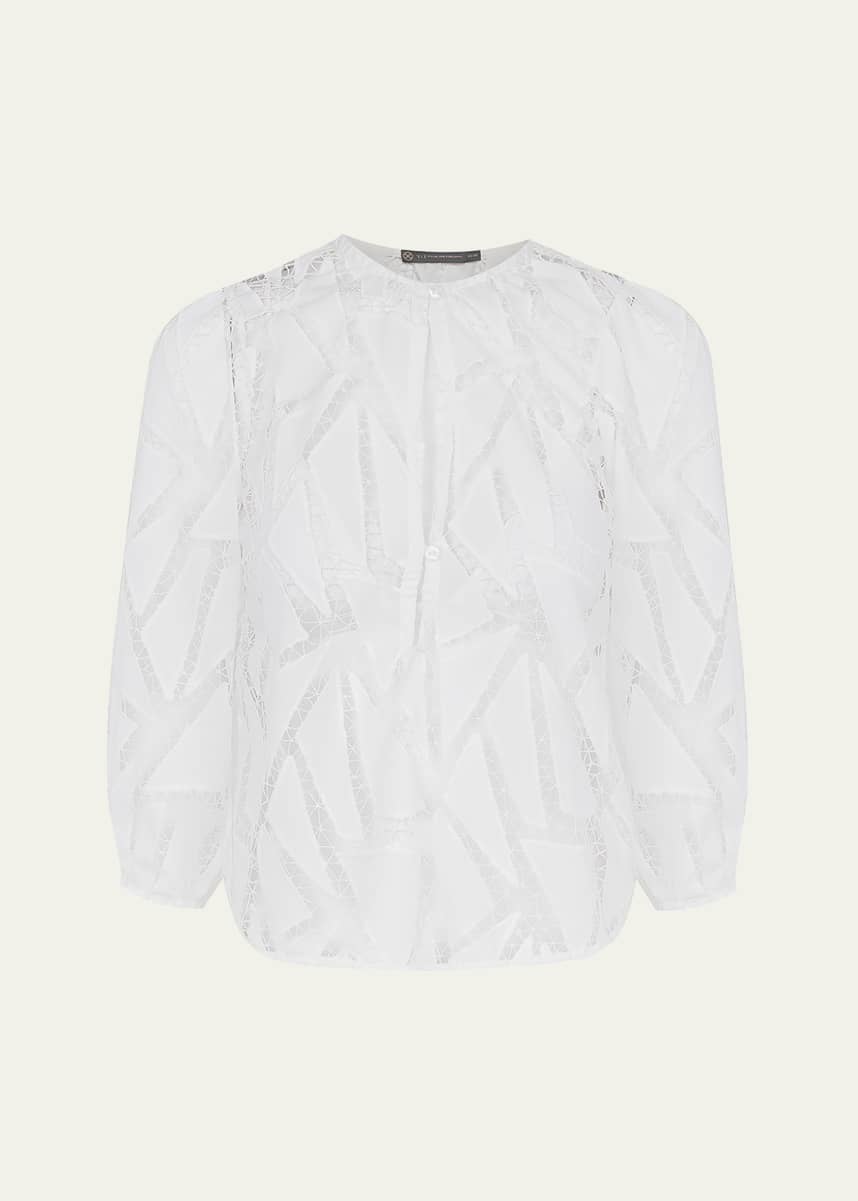 Vix Julieta Geometric Embroidered Blouse