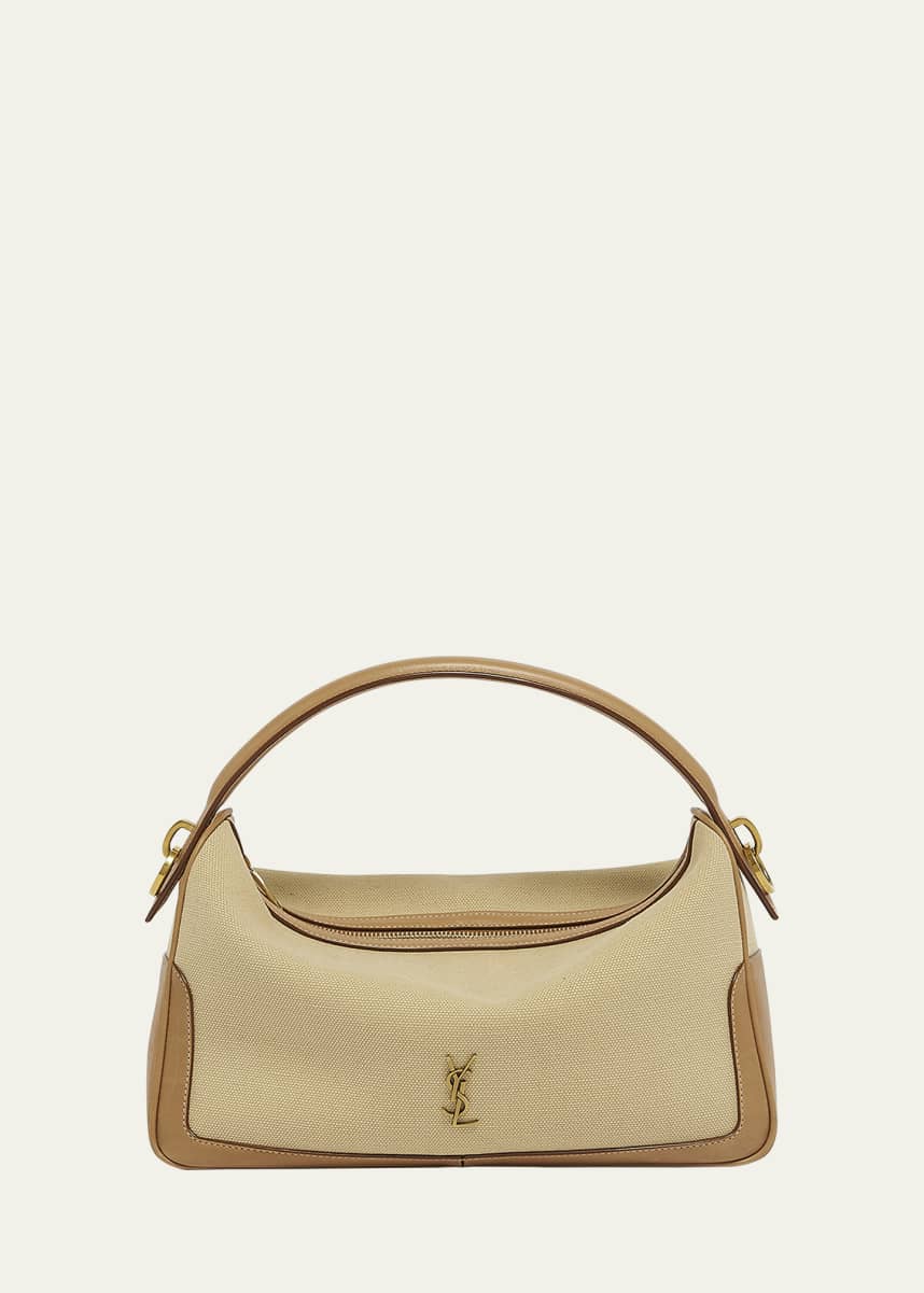 Saint Laurent YSL Camera Top-Handle Bag in Canvas and Leather