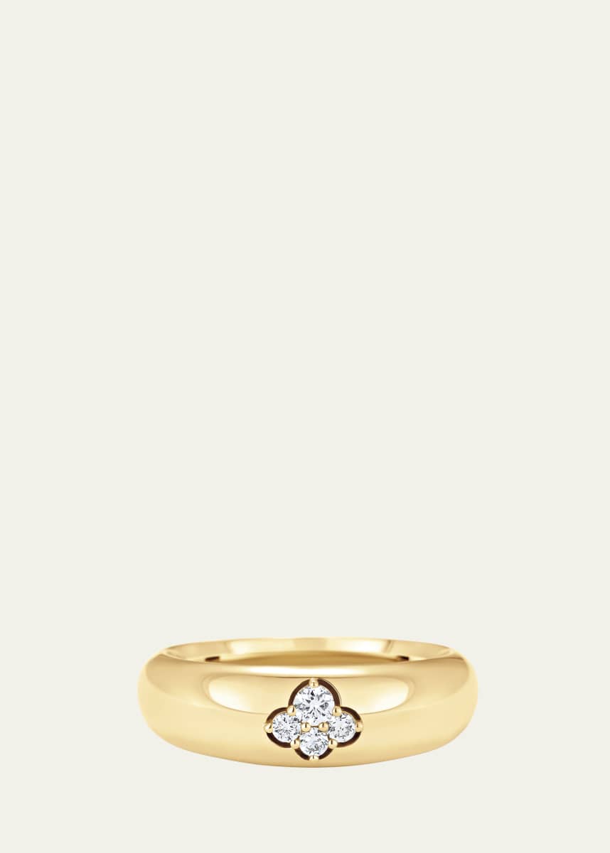 Sara Weinstock 18K Yellow Gold Dujour Four-Cluster Diamond Dome Ring
