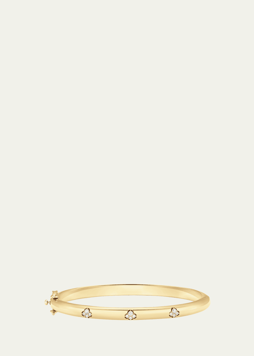 Sara Weinstock 18K Yellow Gold Dujour Four-Cluster Diamond Bangle Bracelet
