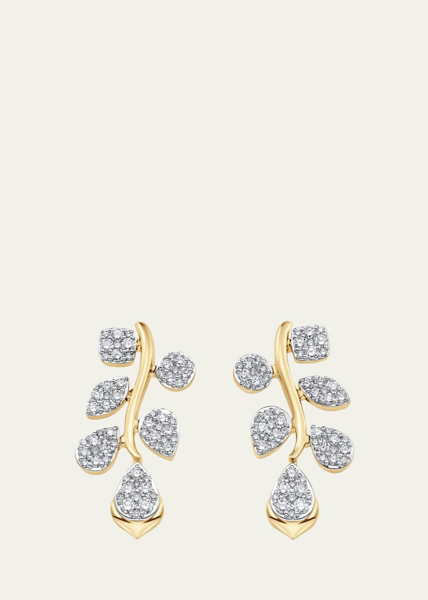 Sara Weinstock 18K Two-Tone Gold Lierre Diamond Reverie Cluster Drop Earrings