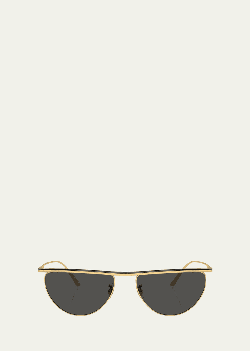 KHAITE x Oliver Peoples Sleek Metal Windsor Rim Sunglasses