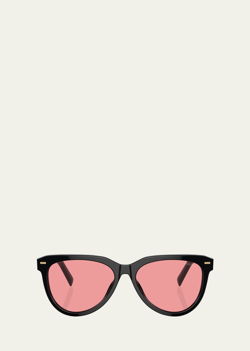 Miu Miu Sleek Acetate Round Sunglasses