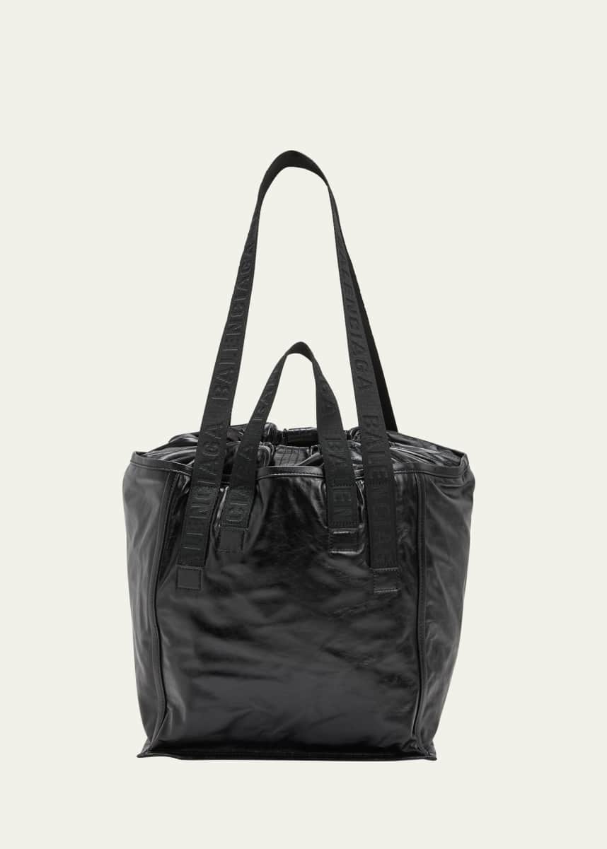 Balenciaga Men's Medium Cargo Leather Tote Bag
