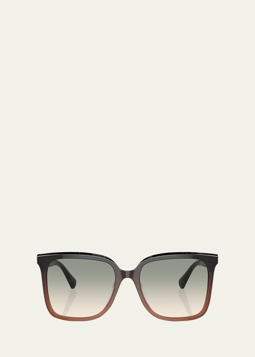 Brunello Cucinelli Gradient Acetate Square Sunglasses