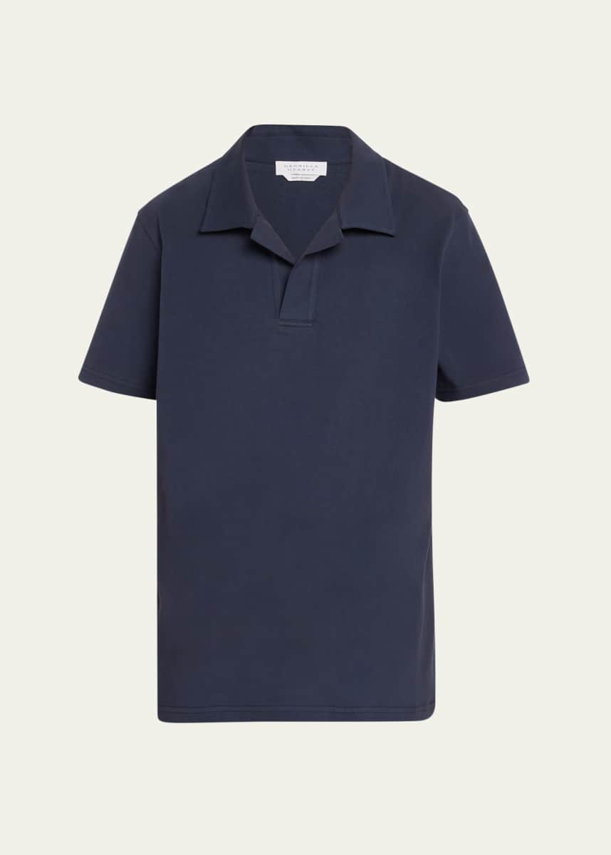 Gabriela Hearst Men's Jaime Cotton Jersey Polo Shirt