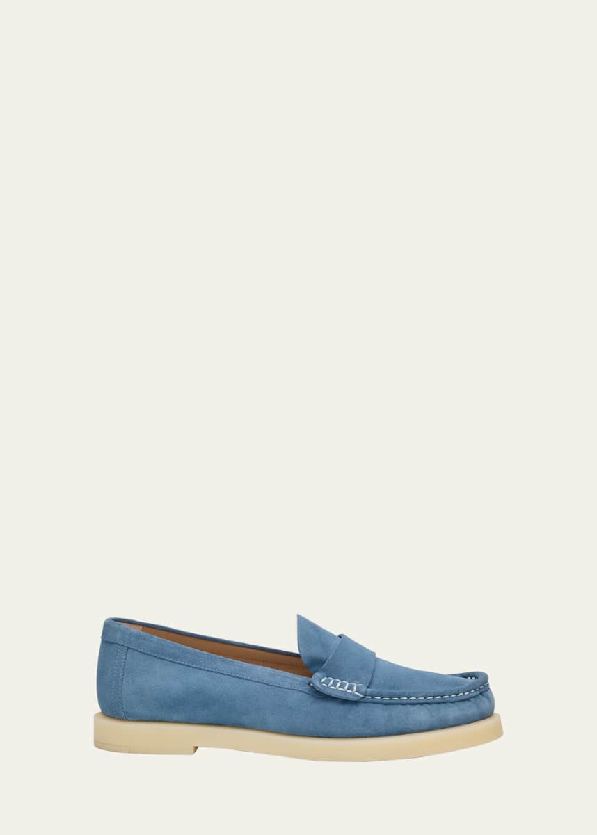 Stuart Weitzman Blake Luxe Suede Slip-On Loafers