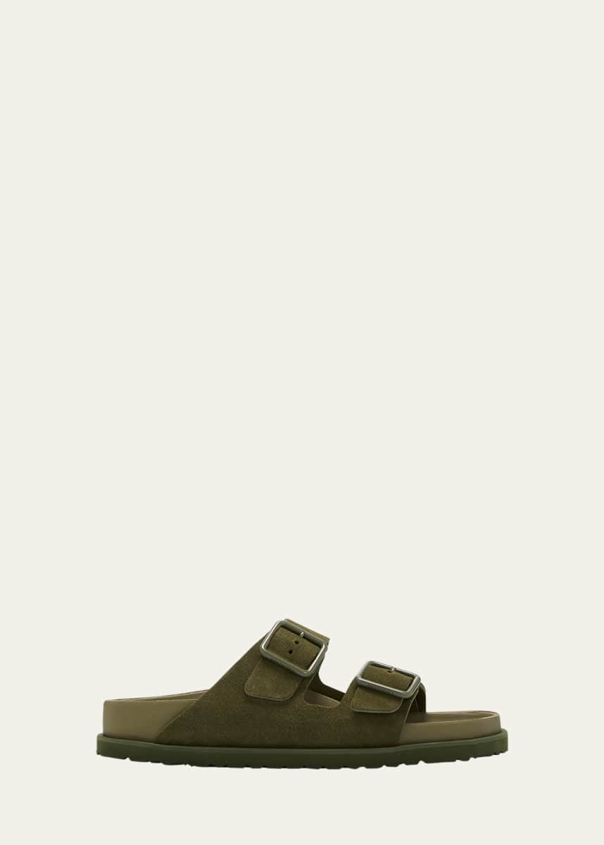 BIRKENSTOCK Arizona Suede Dual-Buckle Slide Sandals