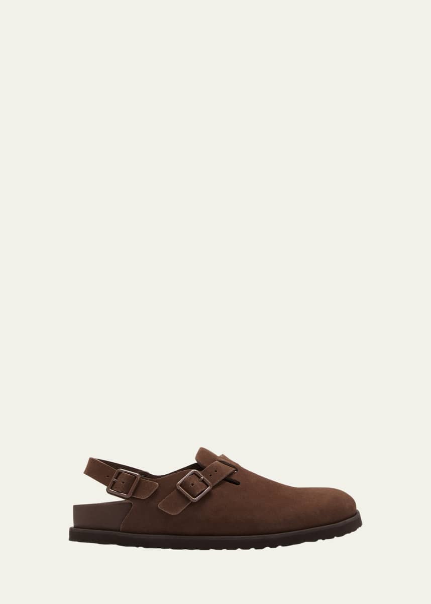 BIRKENSTOCK Tokio Suede Buckle Slingback Clogs