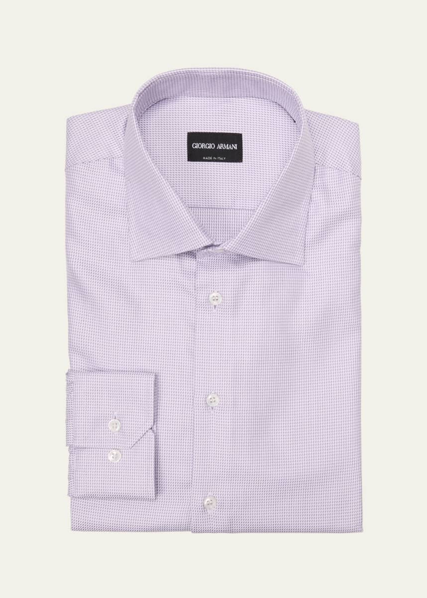 Giorgio Armani Men's Cotton Basketweave Dress Shirt
