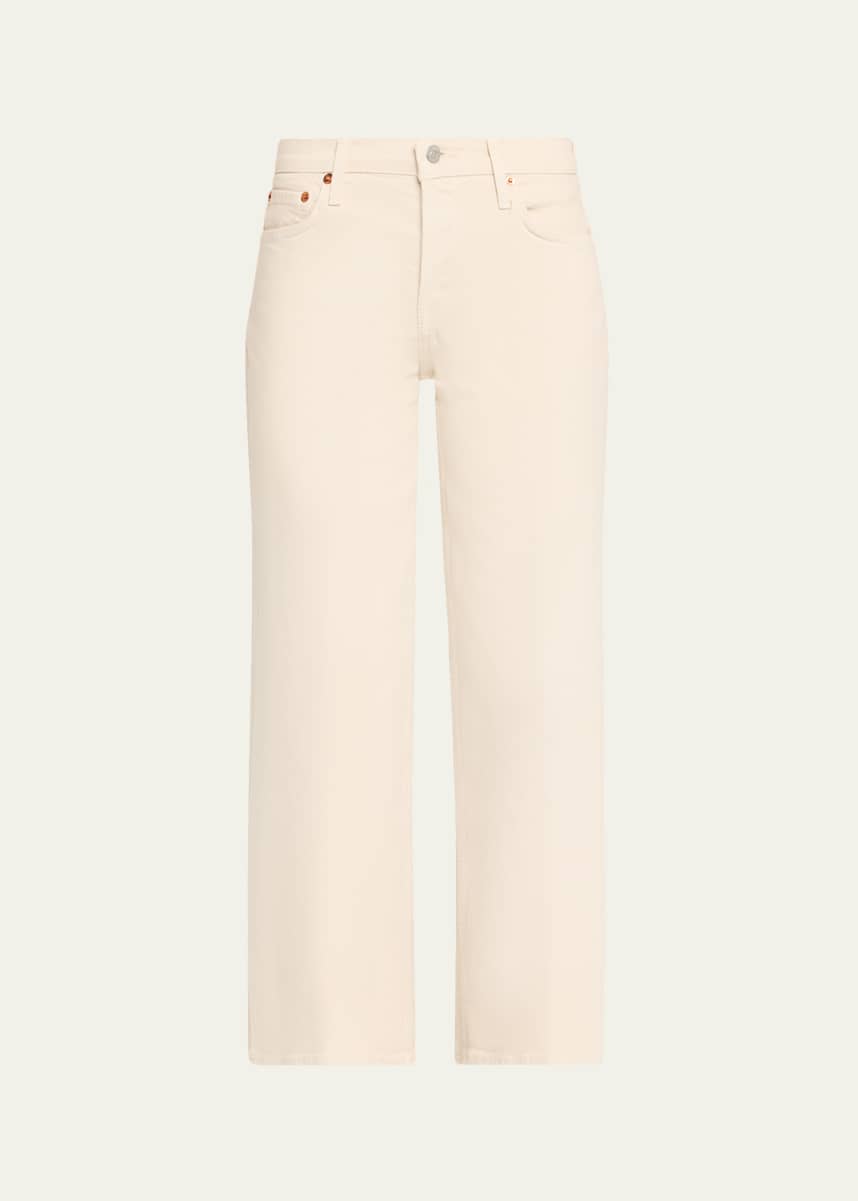 RE/DONE Mid-Rise Wide-Leg Crop Jeans