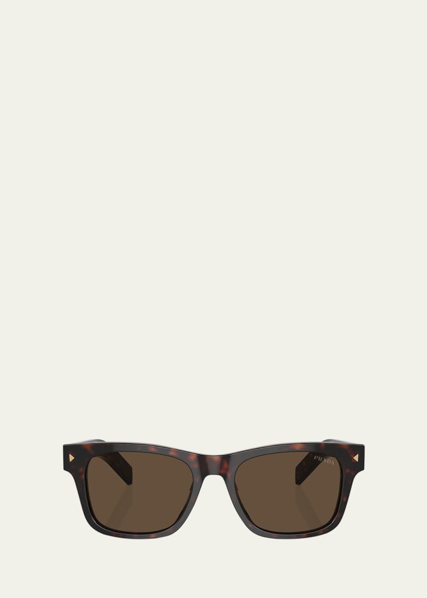 Prada Men's Polarized Acetate Rectangle Sunglasses