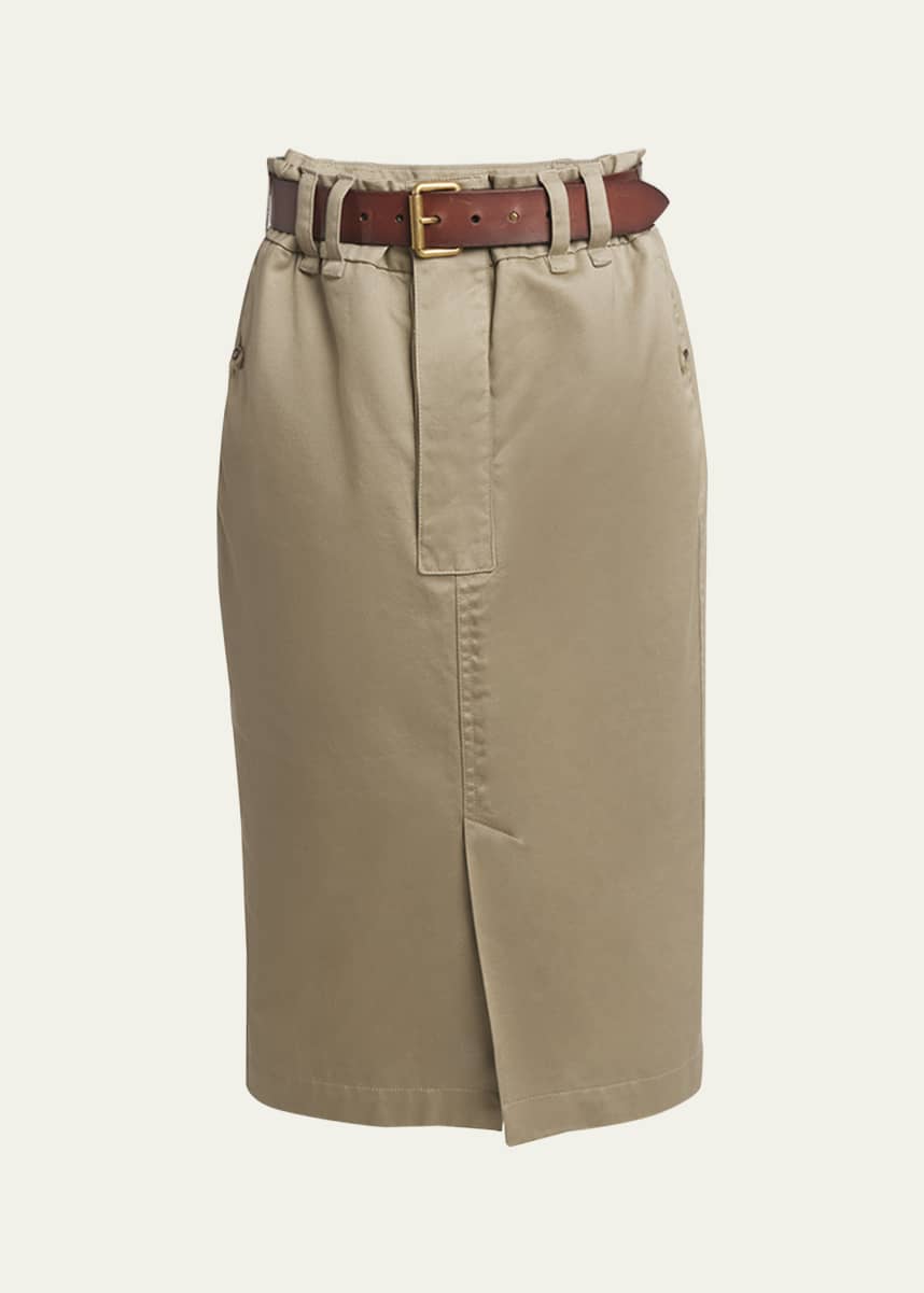 Saint Laurent Saharan Cargo Midi Skirt