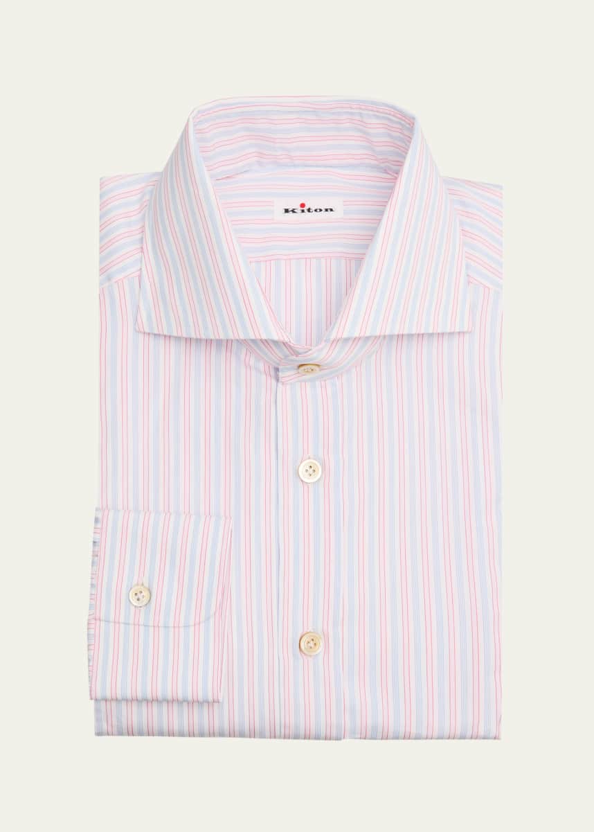 Kiton Men's Striped Dress Shirt