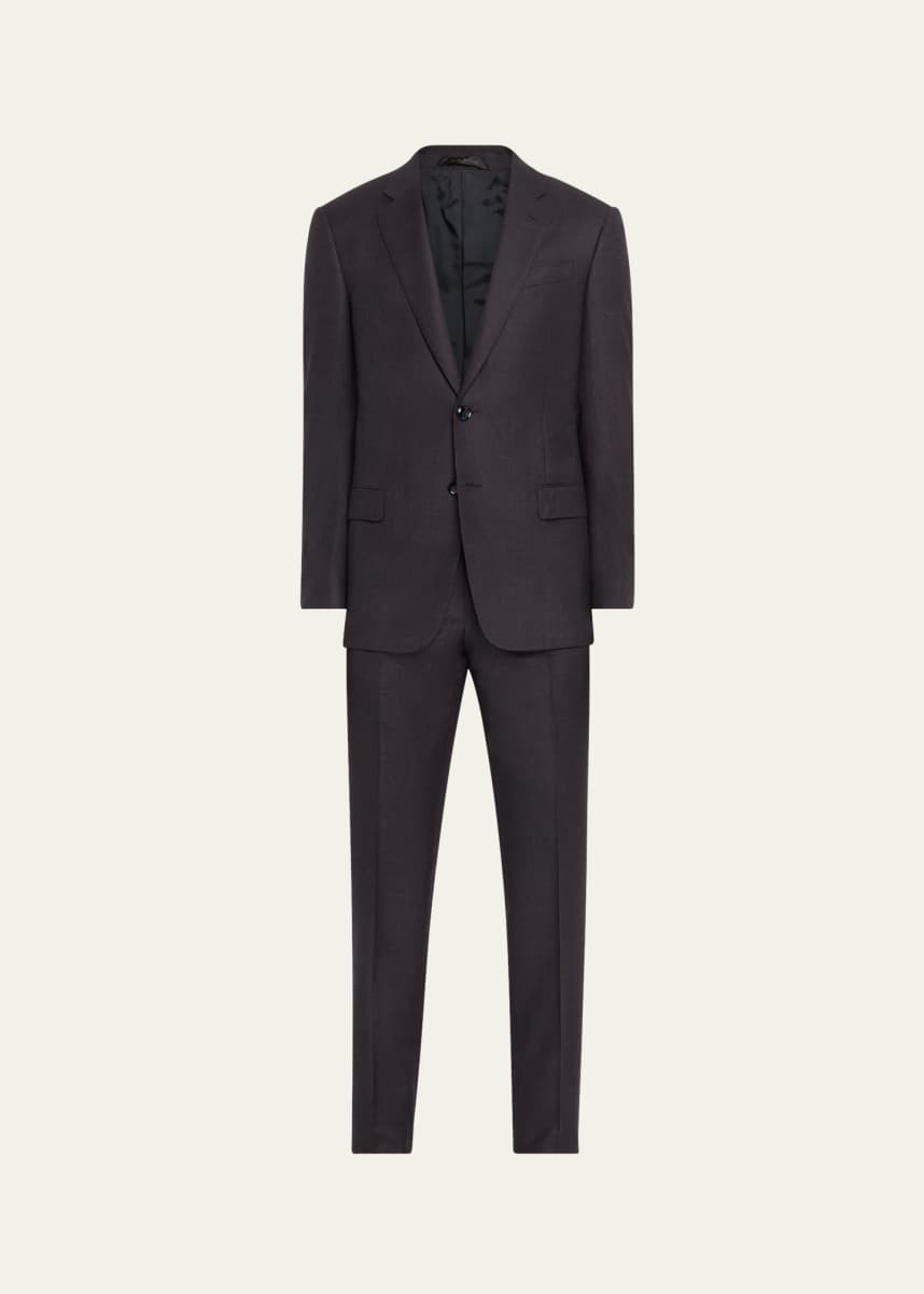 Giorgio Armani Men's Micro-Textured Wool Classic Fit Suit