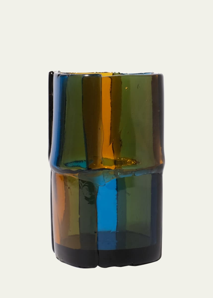 CORSI Bamboo Small Resin Vase, 5" Tall