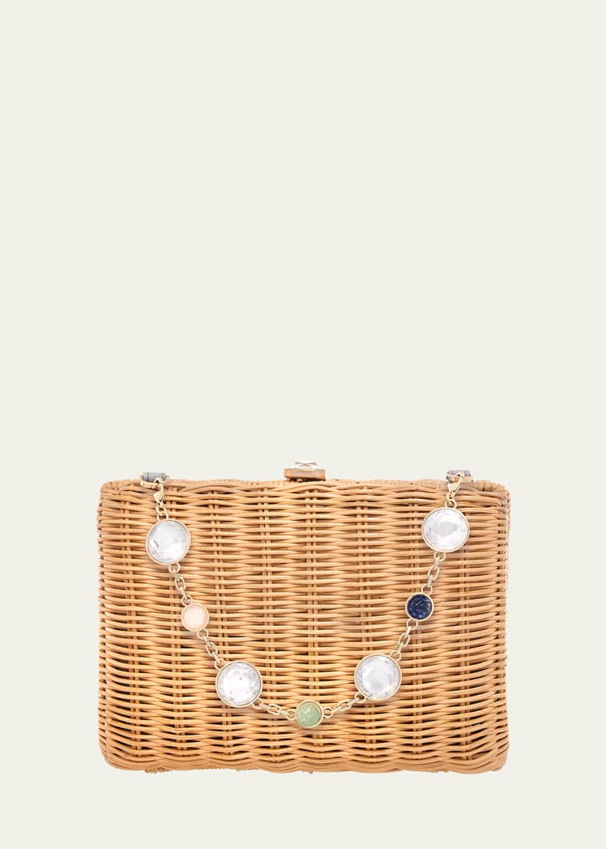 Judith Leiber Couture Embellished Basket Clutch Bag