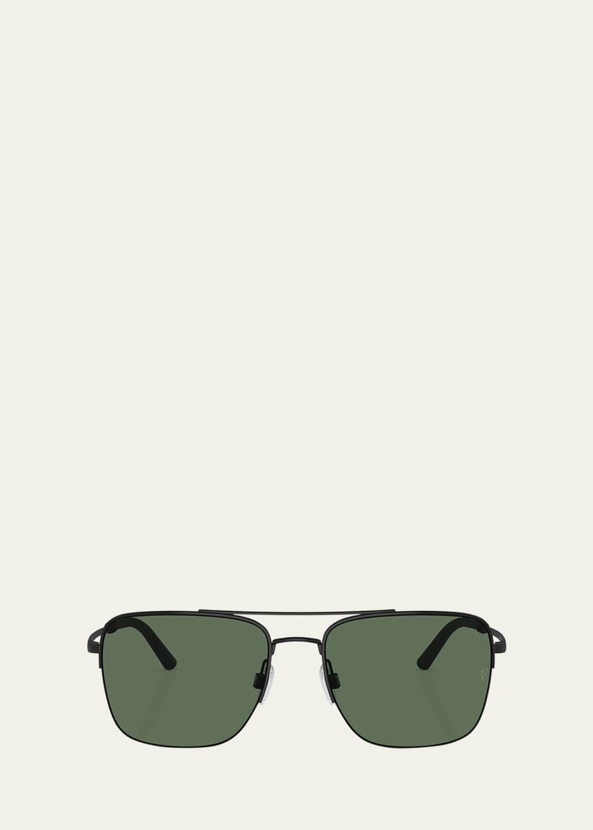 Oliver Peoples x Federer Men's R-2 Metal Aviator Sunglasses