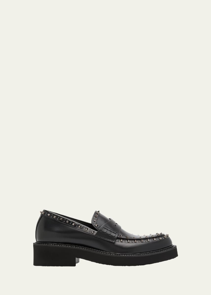 Valentino Garavani Men's Gentleglam Calfskin Penny Loafers