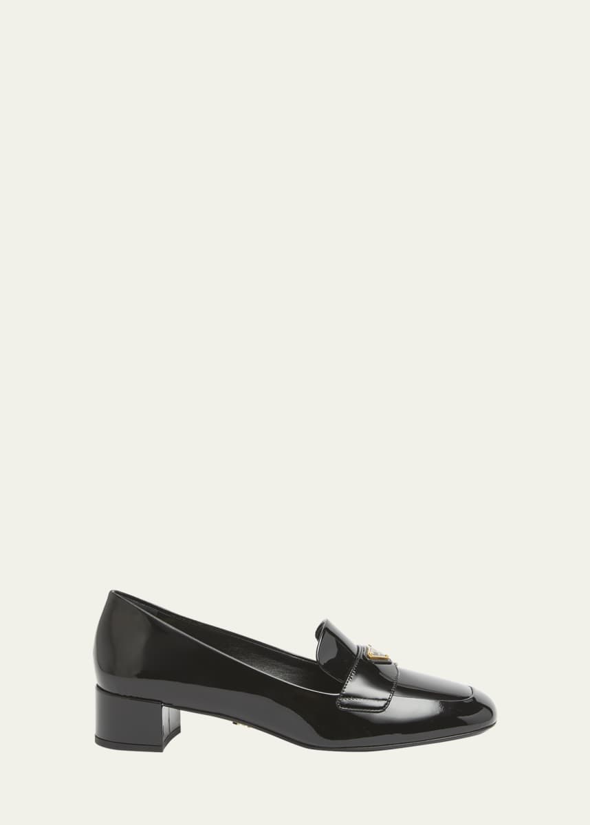 Prada Vernice Patent Loafer Pumps