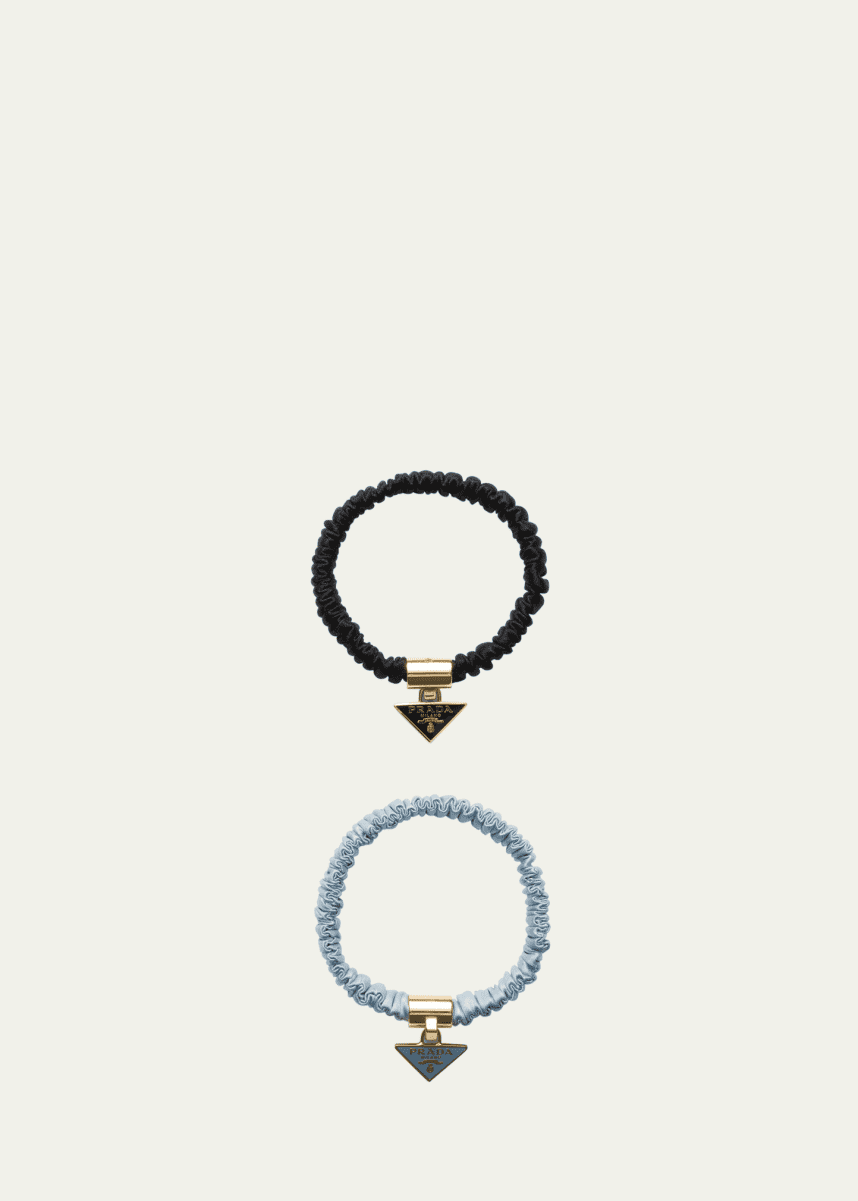 Prada Silk Scrunchies, Set of 2