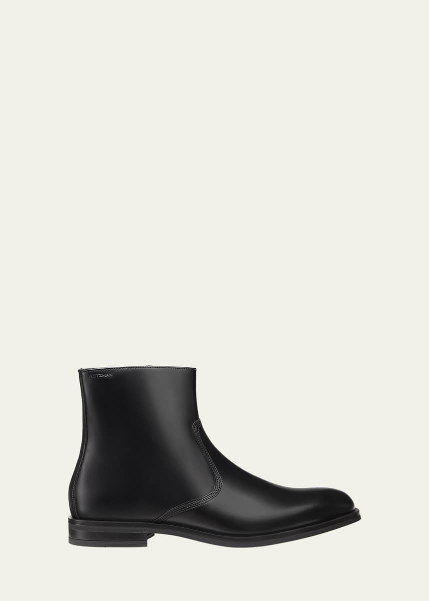 Stuart Weitzman Men's Angel Leather Zip Ankle Boots
