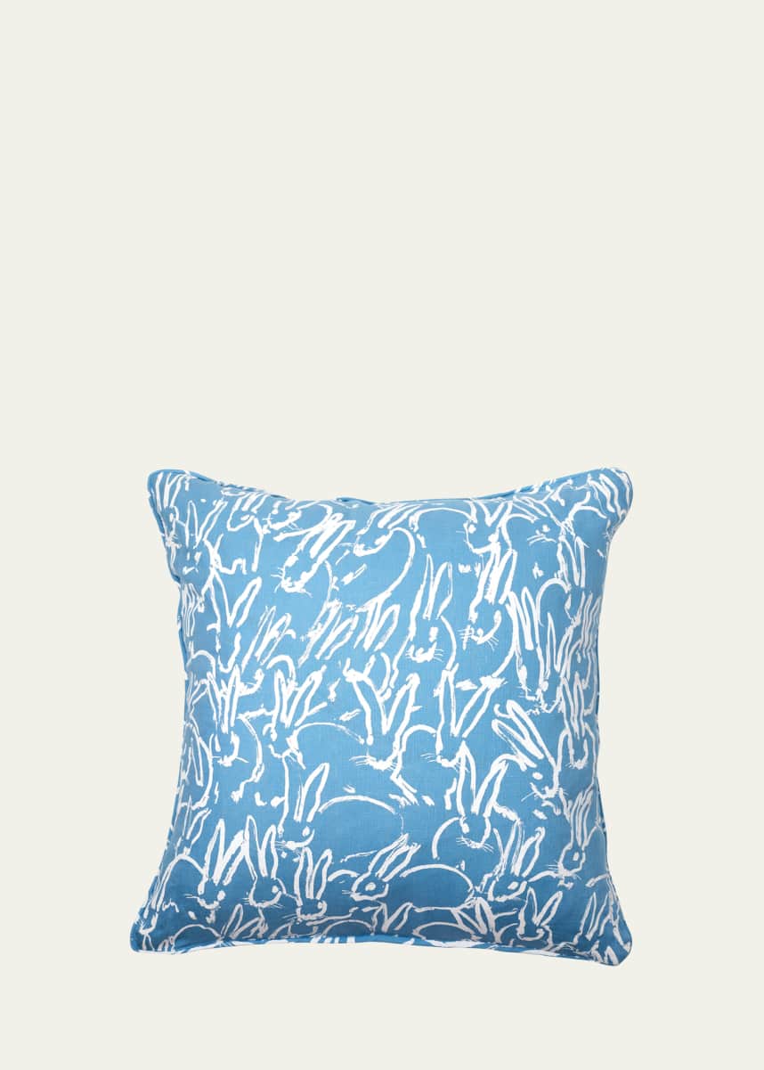 Hunt Slonem Fluffle Khadi Double-Sided Pillow, 22" Square