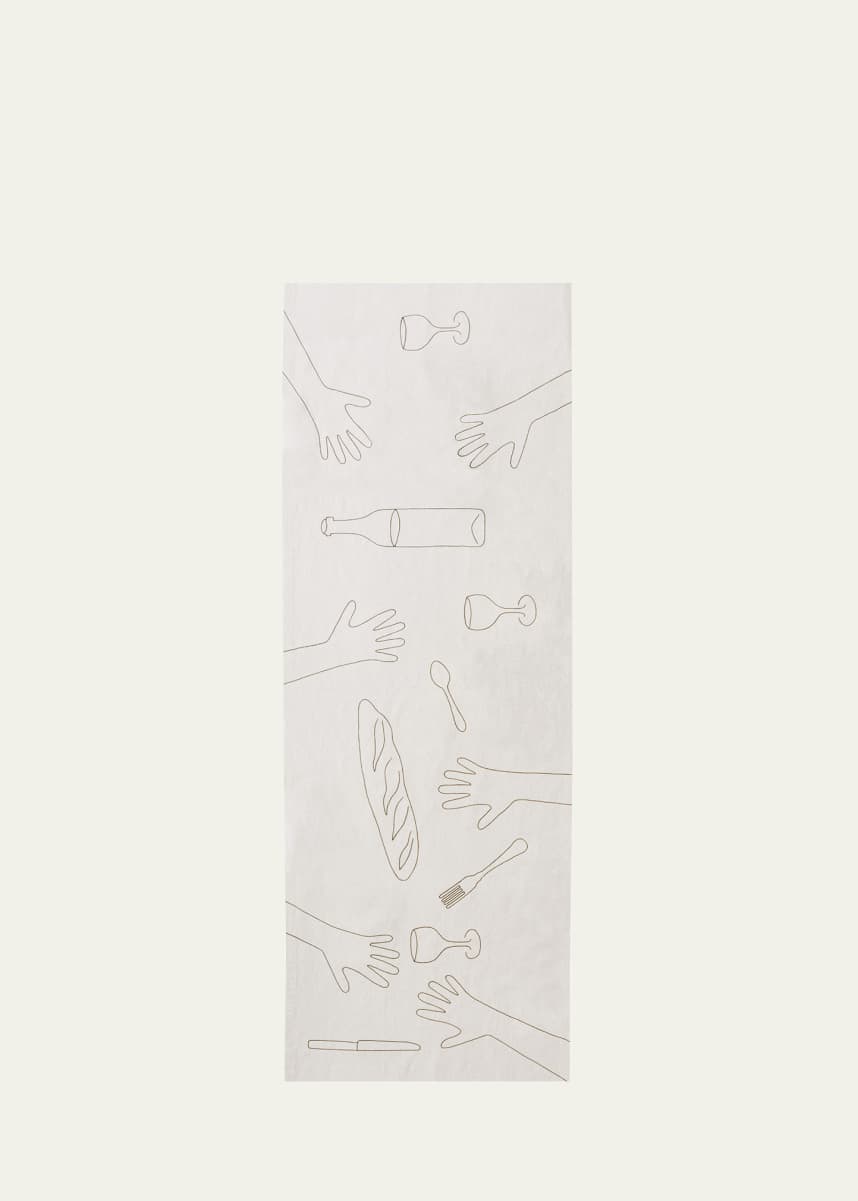 Sarah Espeute A Lot of Hands Natural Hemp Table Runner