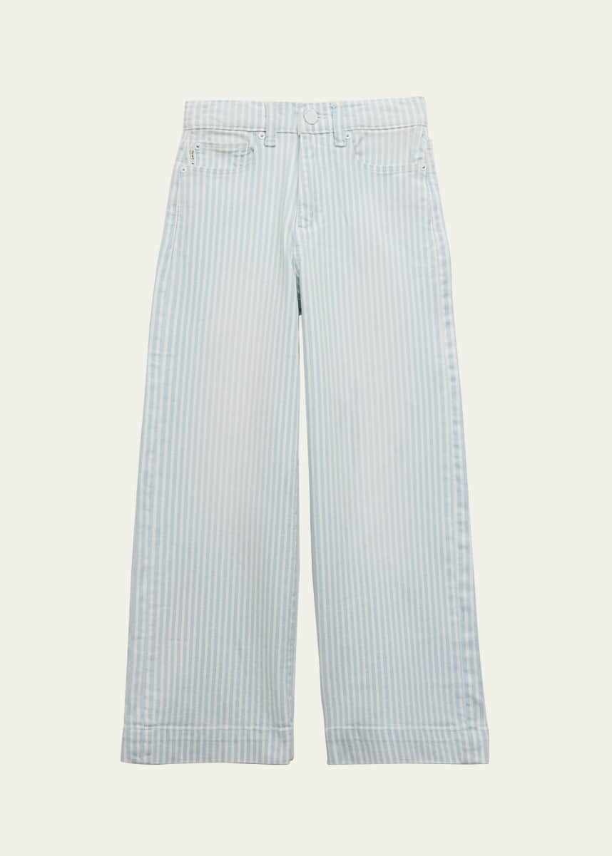 DL1961 Premium Denim Girl's Lily Striped Wide Leg Pants, Size 7-16