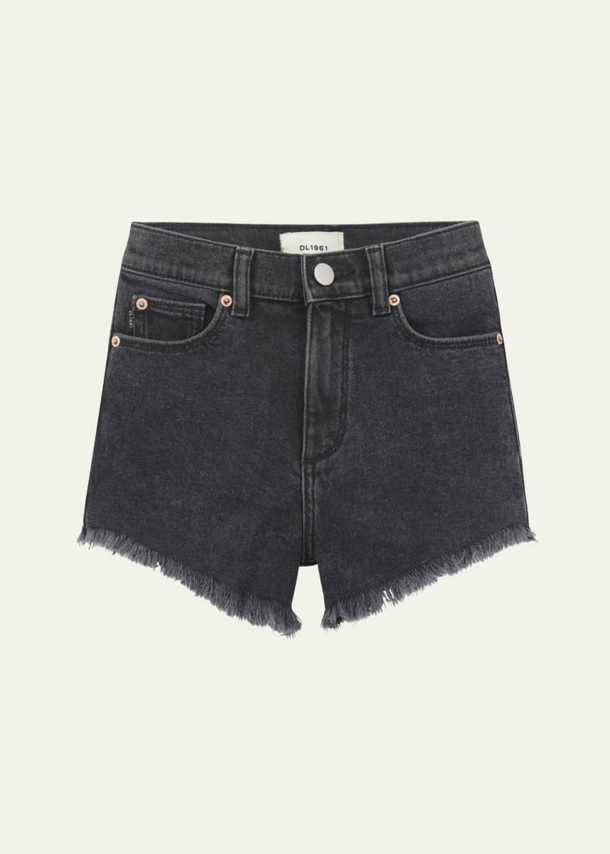 DL1961 Girl's Lucy Raw Edge Hem Shorts, Size 7-16