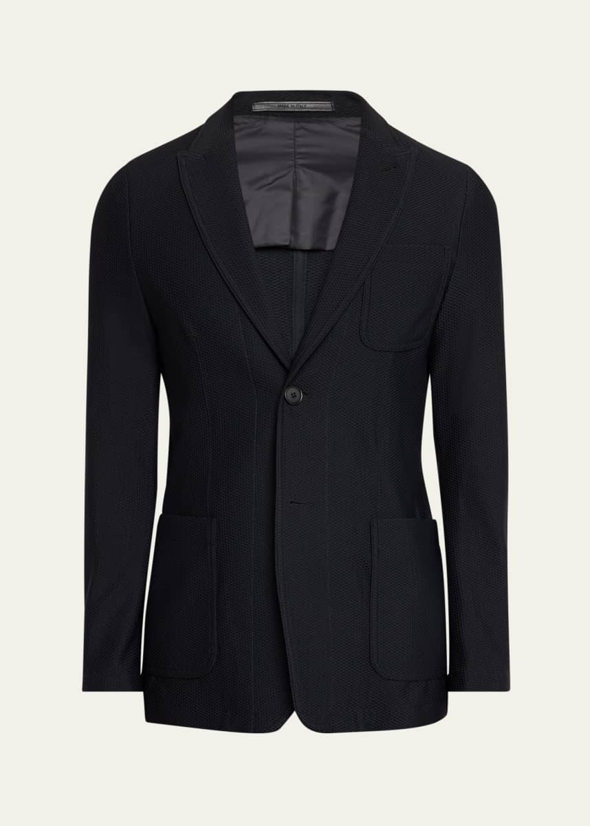 Giorgio Armani Men's Rice Stitch Sport Coat