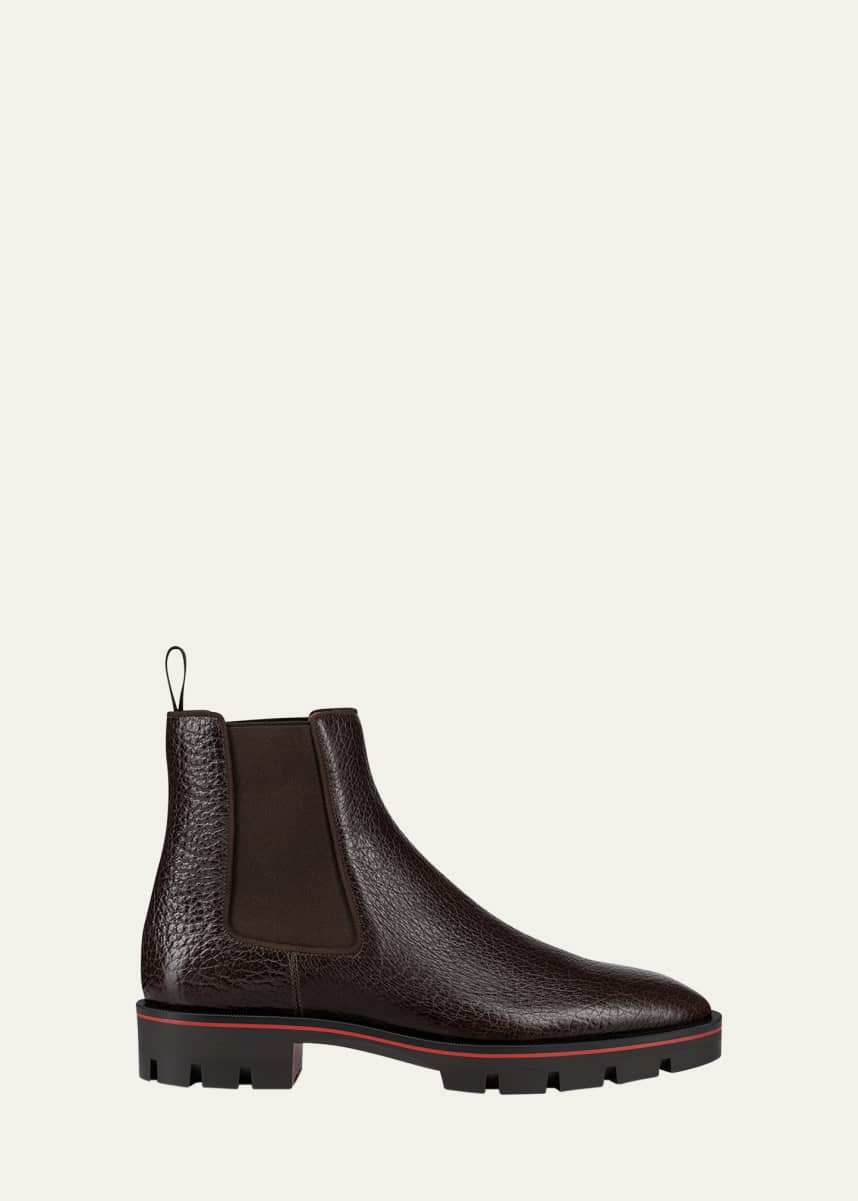 Christian Louboutin Men's Alpinosol Leather Chelsea Boots