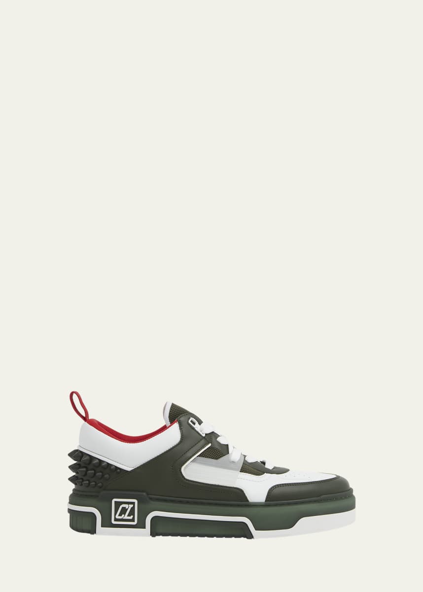Christian Louboutin Men's Astroloubi Bicolor Leather Low-Top Sneakers