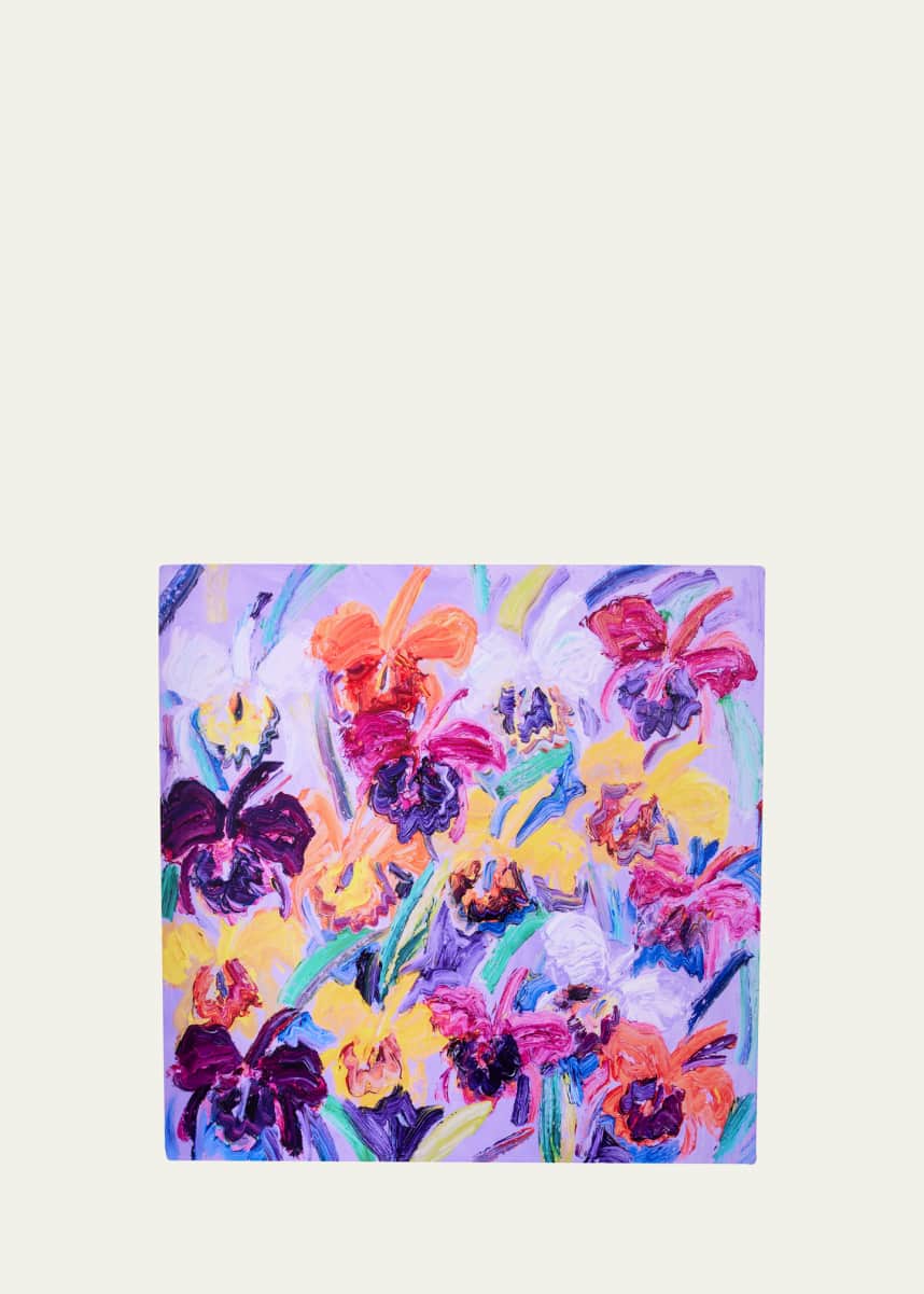 Hunt Slonem Purple Haze Cataleyas Lacquer Placemat
