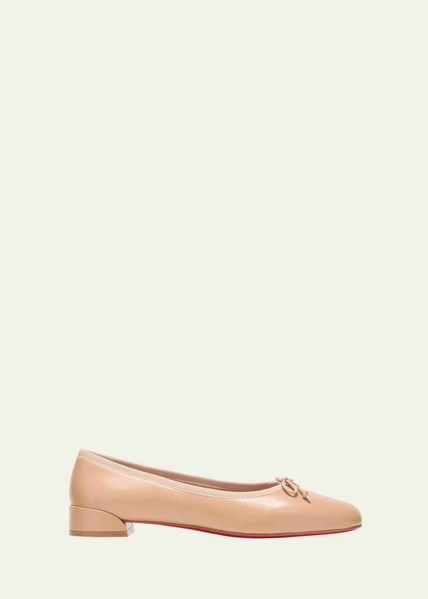Christian Louboutin Sweet Jane Leather Red Sole Ballerina Flats
