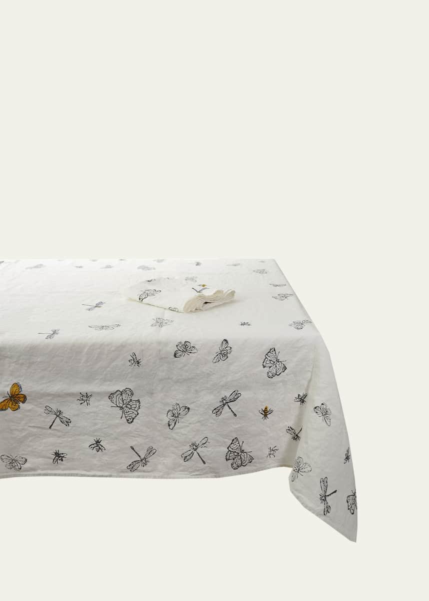 Stamperia Bertozzi Insetti Linen Tablecloth