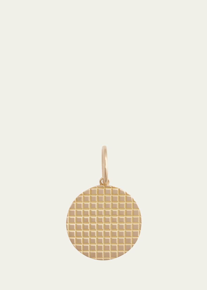 Sherman Field, 1967 18K Gold Medium Circle Pyramid Medallion Pendant