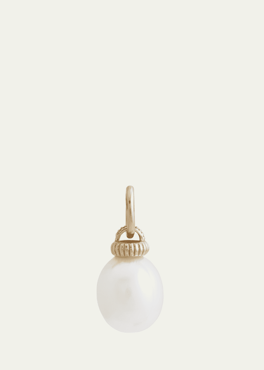 Sherman Field, 1967 18K Yellow Gold South Sea Drop Pearl Barre Pendant, Medium