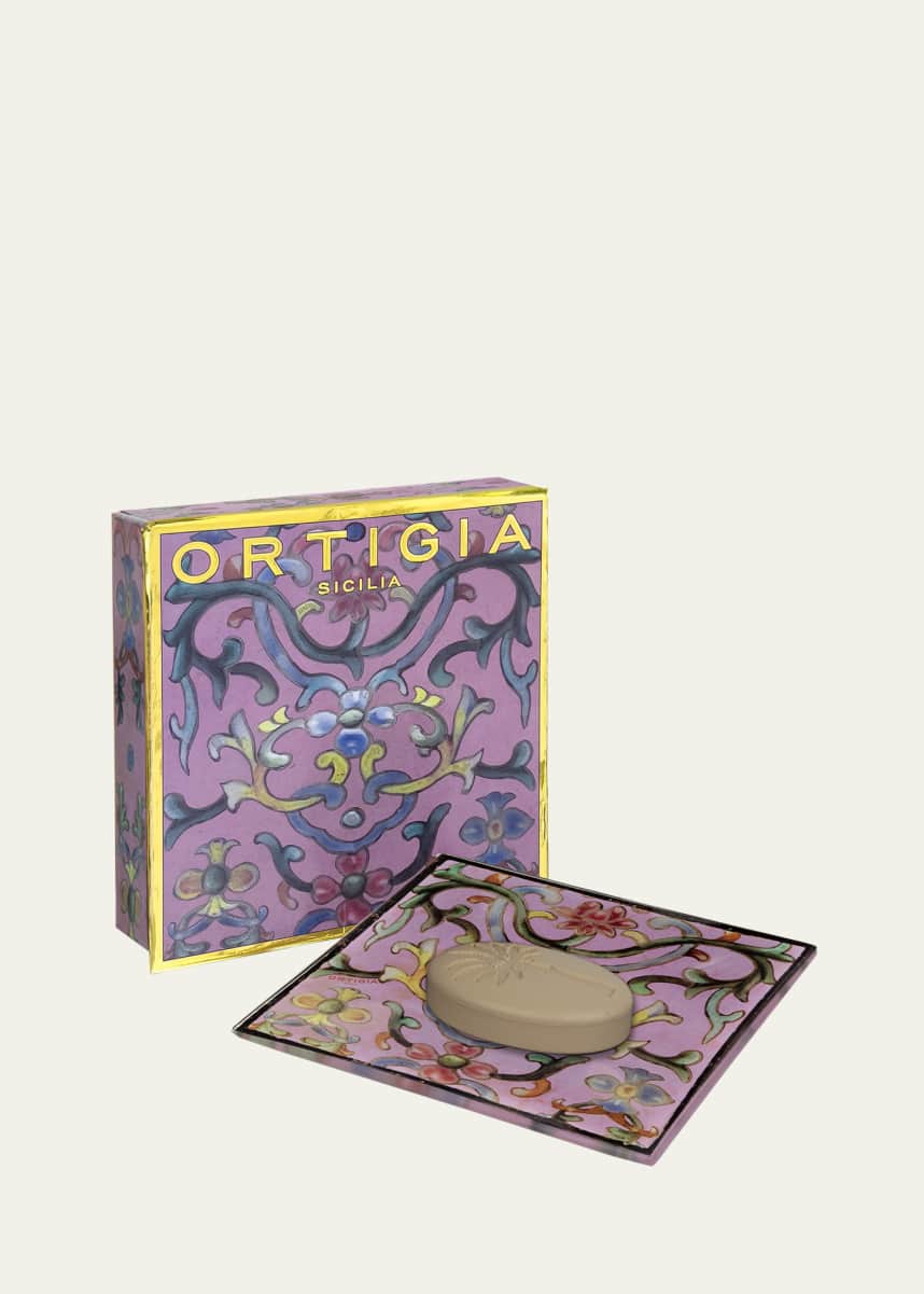 Ortigia Aragona Glass Plate and Soap Set