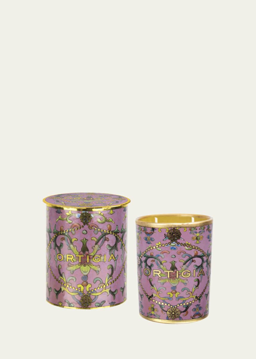 Ortigia Aragona Medium Decorated Candle, 13.4 oz.