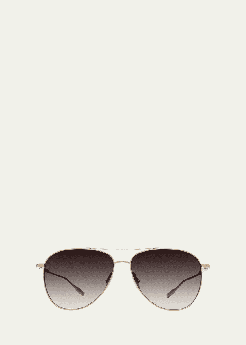 Barton Perreira Trask Golden Titanium Aviator Sunglasses