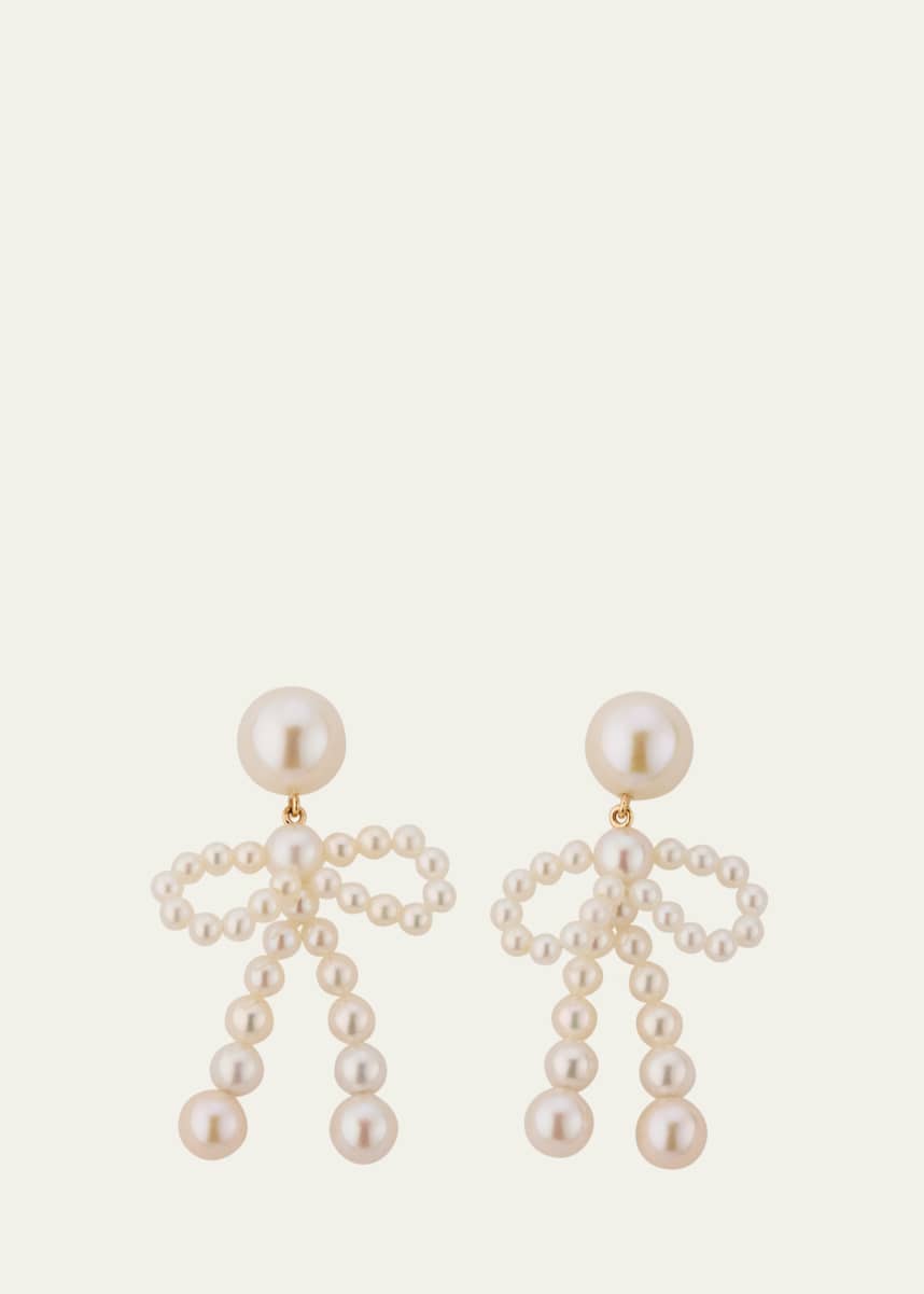 Sophie Bille Brahe Bow Drop Earrings