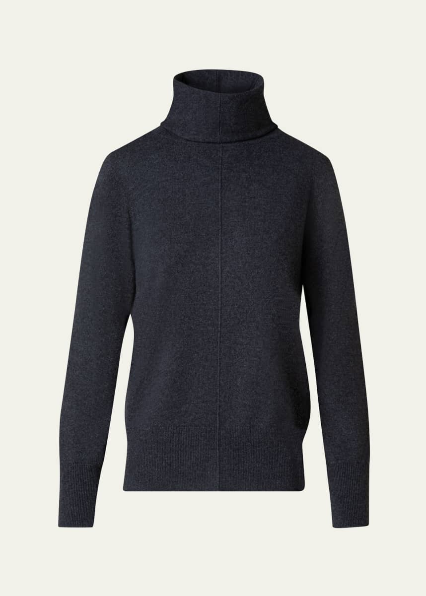 Akris Cashmere Wide Turtleneck Knit Sweater