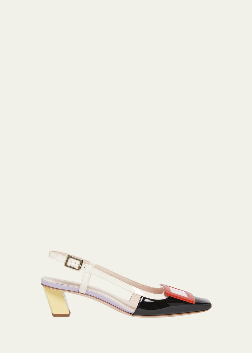 Roger Vivier Belle Vivier Colorblock Slingback Pumps