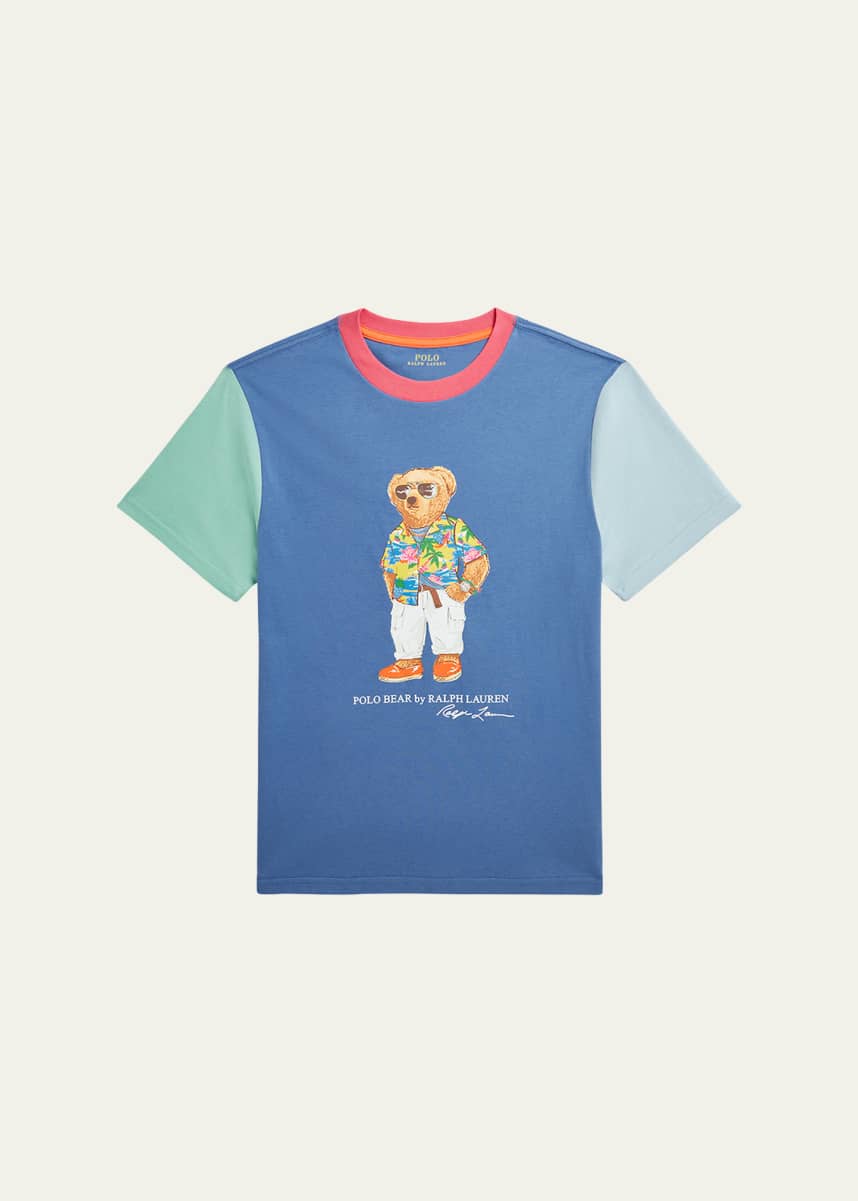 Ralph Lauren Childrenswear Boy's Colorblocked Polo Bear T-Shirt, Size S-XL
