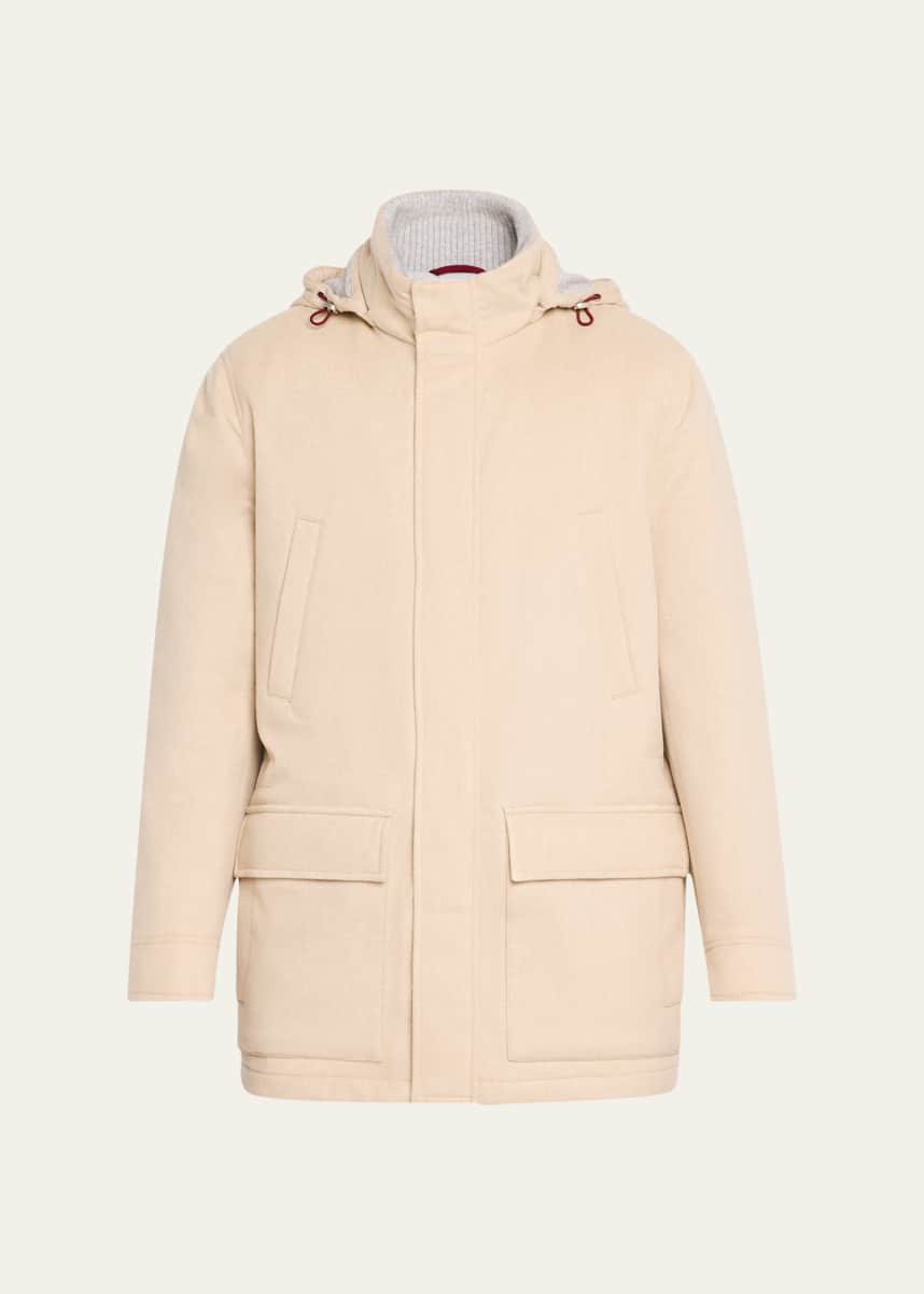 Brunello Cucinelli Men's Cashmere Zip Parka