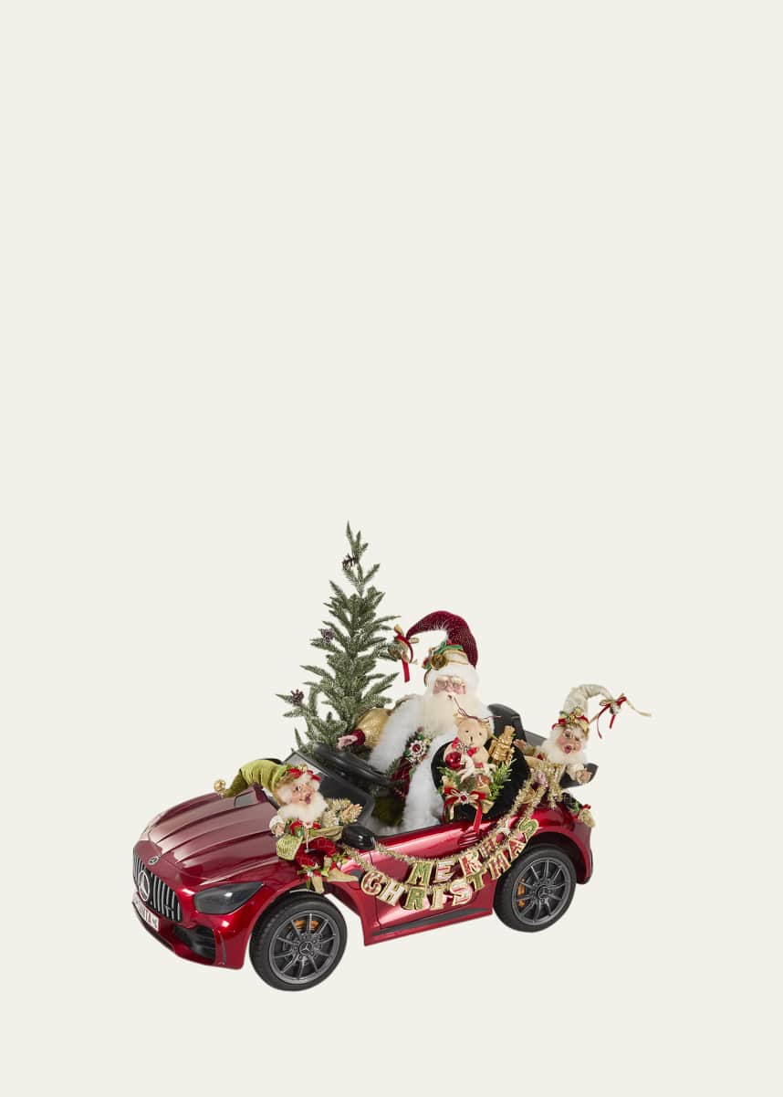 Mark Roberts Santa's Hot Rod Christmas Decor