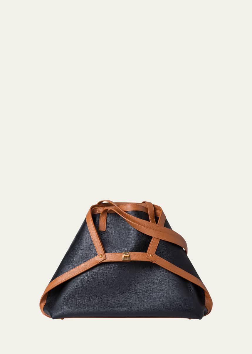 Akris Ai Medium Bicolor Leather Tote Bag