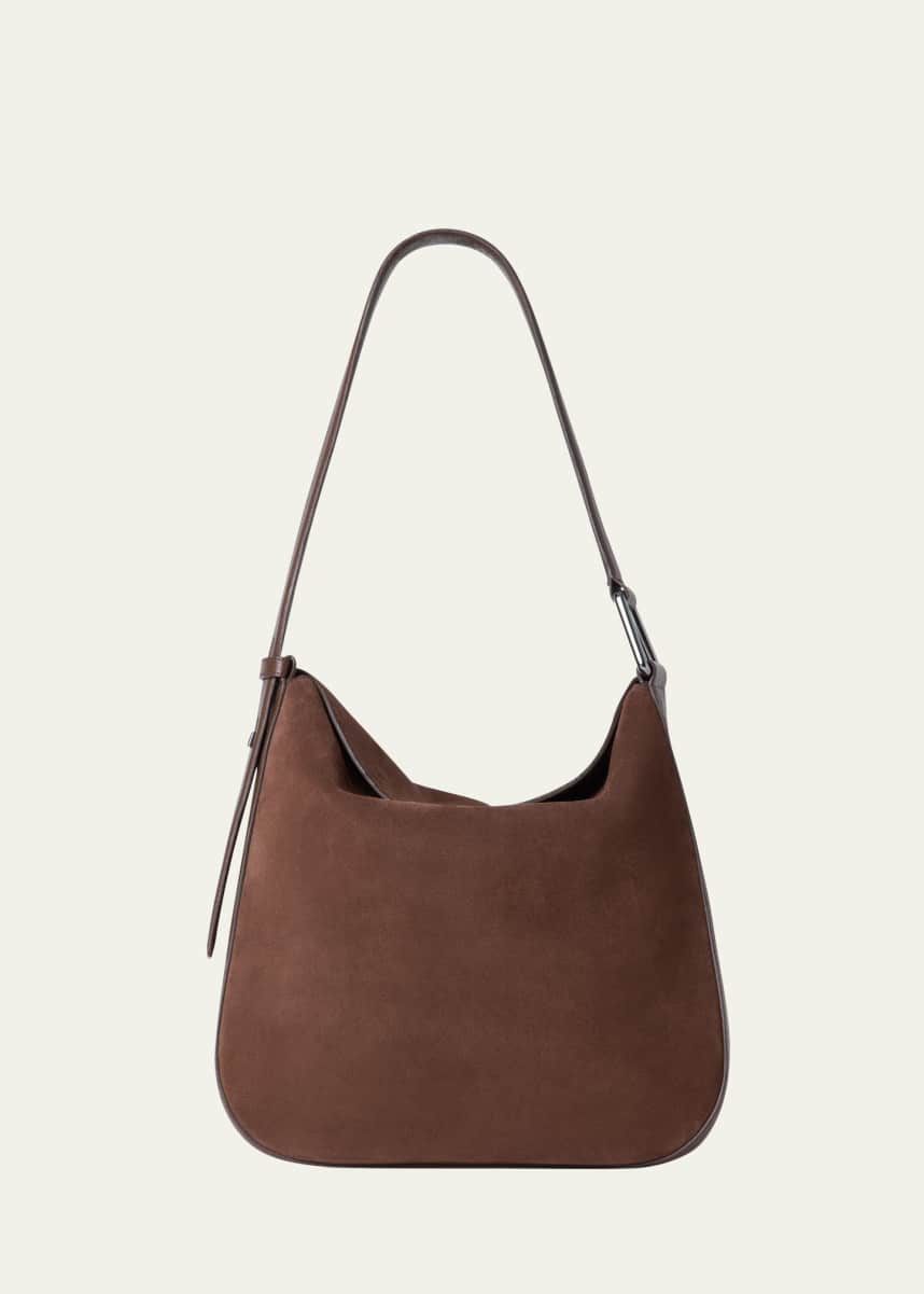 Akris Anna Medium Suede Hobo Bag