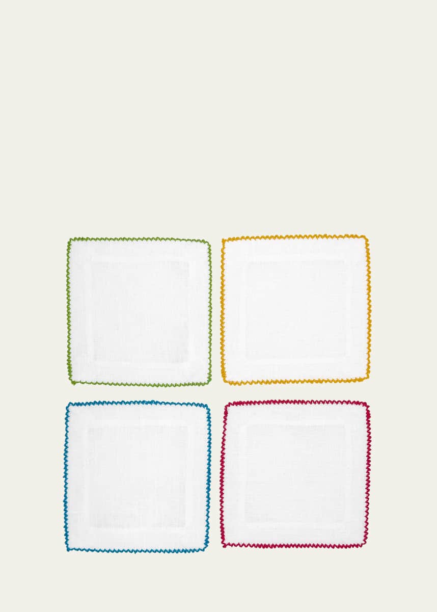 Tina Chen Designs Picot Edge Cocktail Napkins, Set of 4